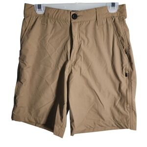 Orvis Tech Short 30 Mens Khaki Comfort Stretch Zippered Pockets Outdoors‎
